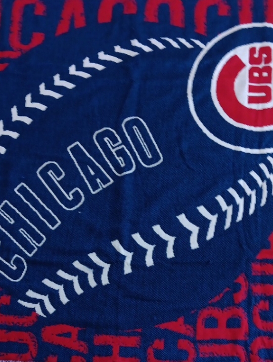 Cubs Other - Chicago Cubs Blue and Red Baseball Throw Blanket by